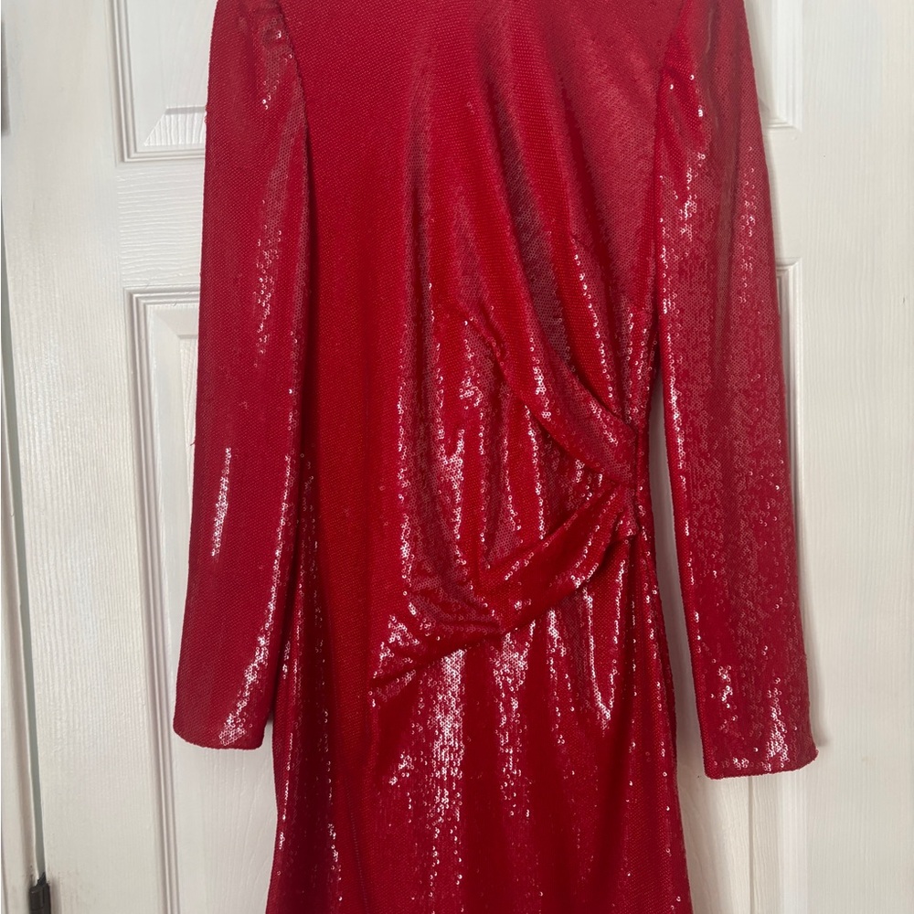 Elegant Red Sequin Dress